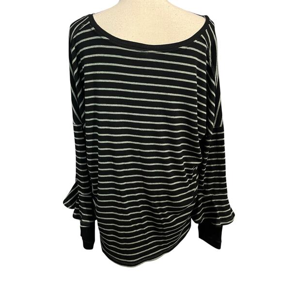 We the Free Women's Boho Festival Round About Striped Long Sleeve Tee Sz L - Picture 4 of 7